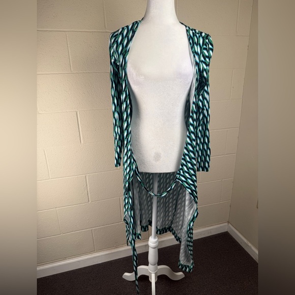 Diane Von Furstenberg X Target Womens Midi Arrow Geo Green Wrap Dress SMALL  DVF - Picture 3 of 9